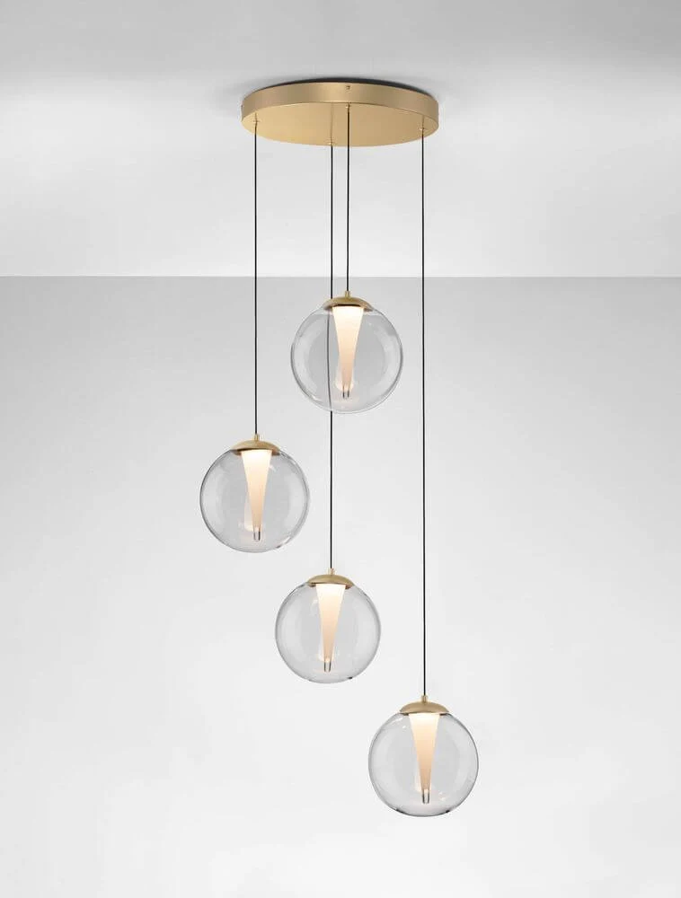Galeo Pendelleuchte 4-flammig Ø 56cm 3000K Gold