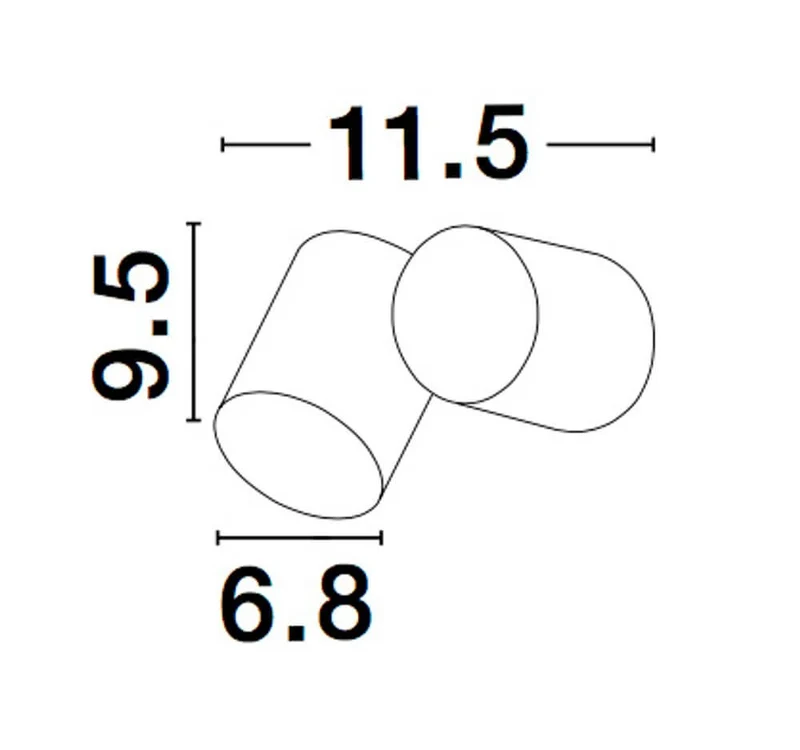 Focus Außenwandleuchte Rund GU10 Schwarz IP54