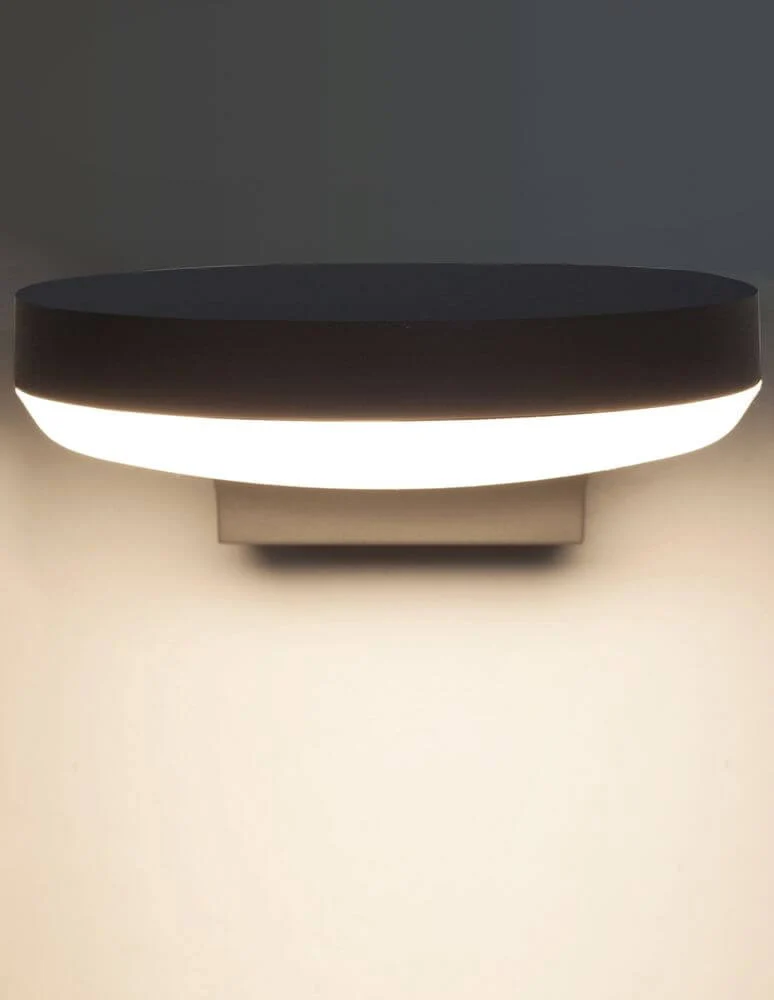 Enzi LED Außenwandleuchte 3000K Dunkelgrau IP54