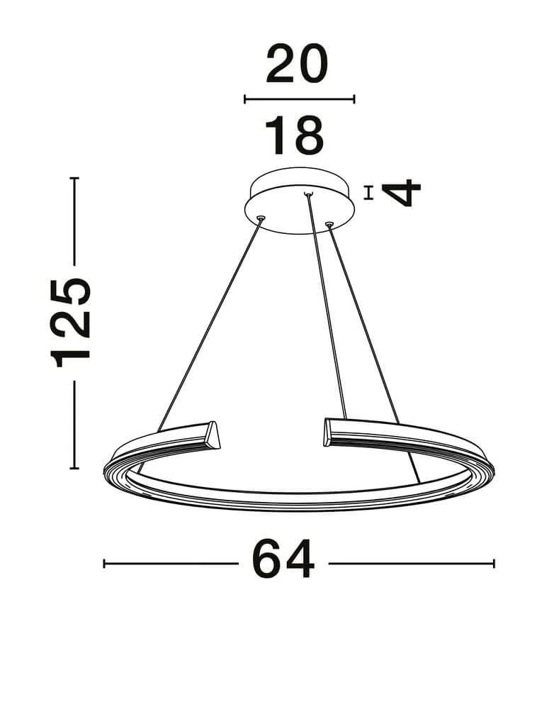 Elmo LED Pendelleuchte Ø 64cm 3500K Chrom