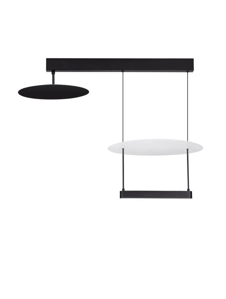Diona LED Deckenleuchte 2-flammig 3000K Schwarz, Weiß