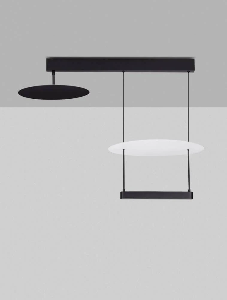 Diona LED Deckenleuchte 2-flammig 3000K Schwarz, Weiß