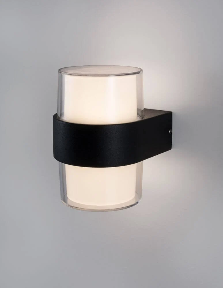 Darf LED Außenwandleuchte Up & Down 3000K Schwarz IP54
