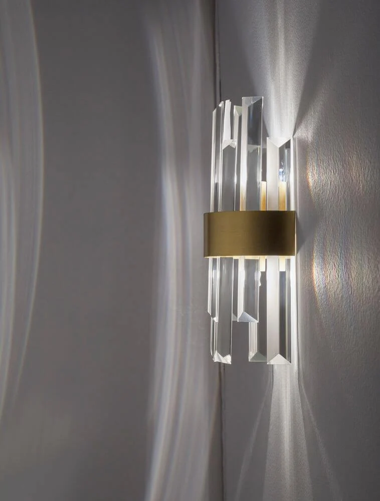 Crown Wandleuchte Gold-Satiniert