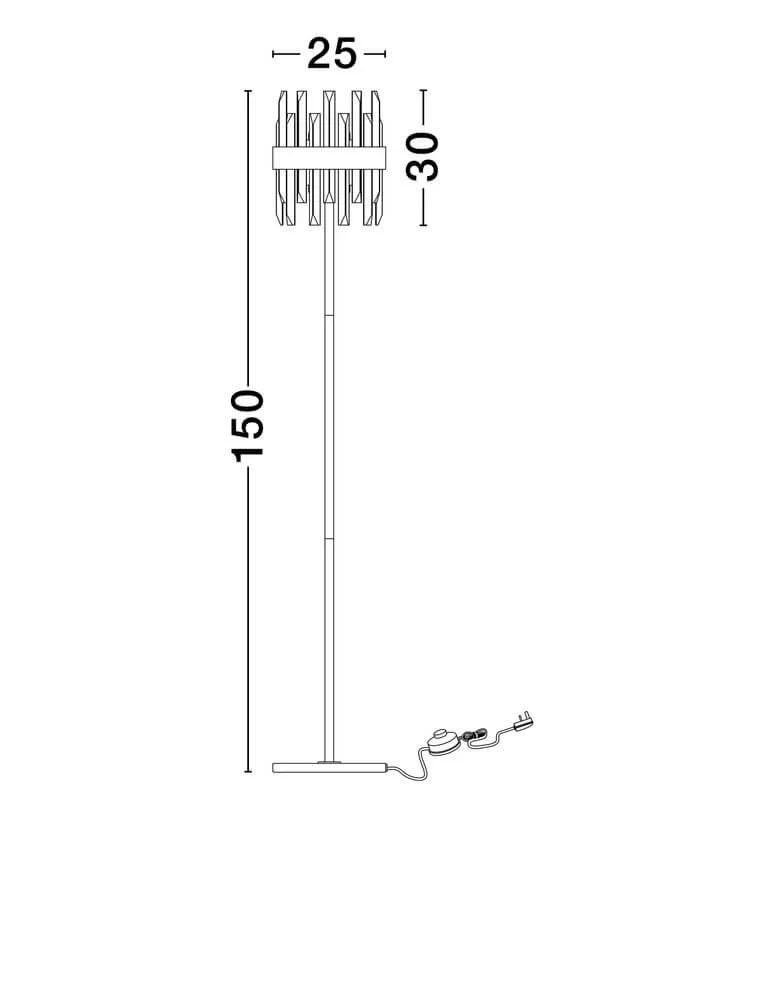 Crown Stehlampe Gold