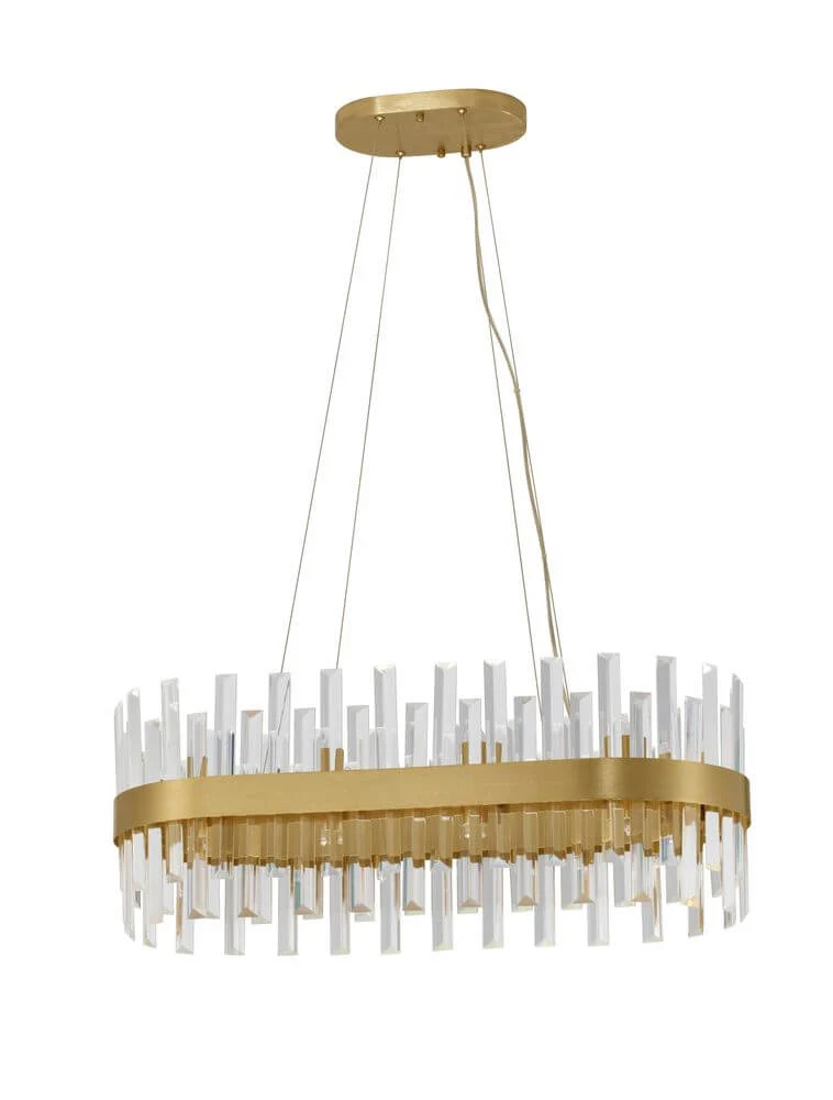 Crown Pendelleuchte 10-flammig Gold-Satiniert