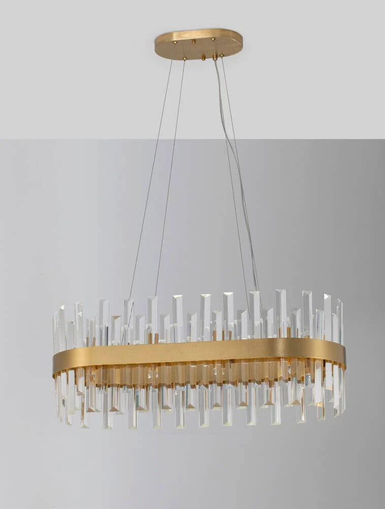Crown Pendelleuchte 10-flammig Gold-Satiniert
