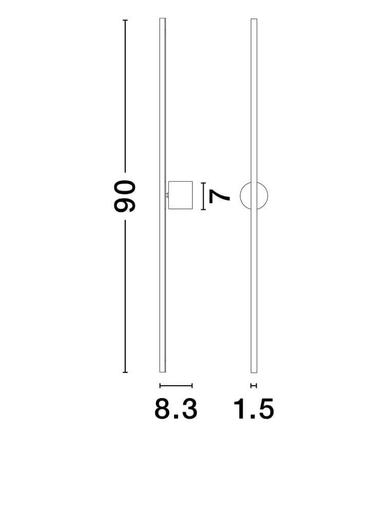 Cretel LED Wandleuchte 3000K Schwarz IP44