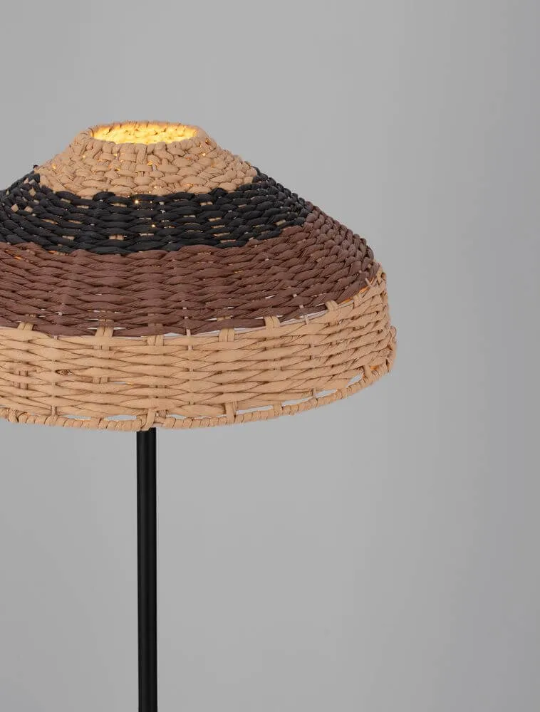 Caro Stehlampe Schwarz, Braun