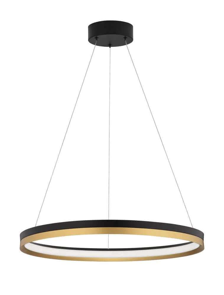 Cantria LED Pendelleuchte Ø 60cm 3000K Schwarz, Gold
