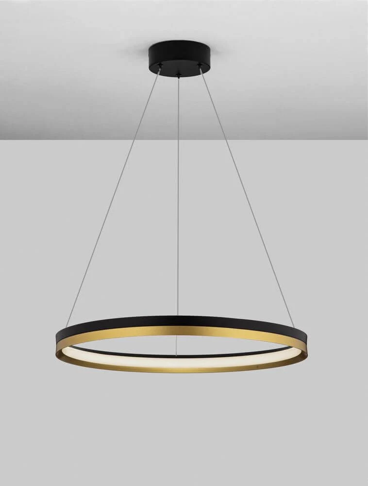 Cantria LED Pendelleuchte Ø 60cm 3000K Schwarz, Gold