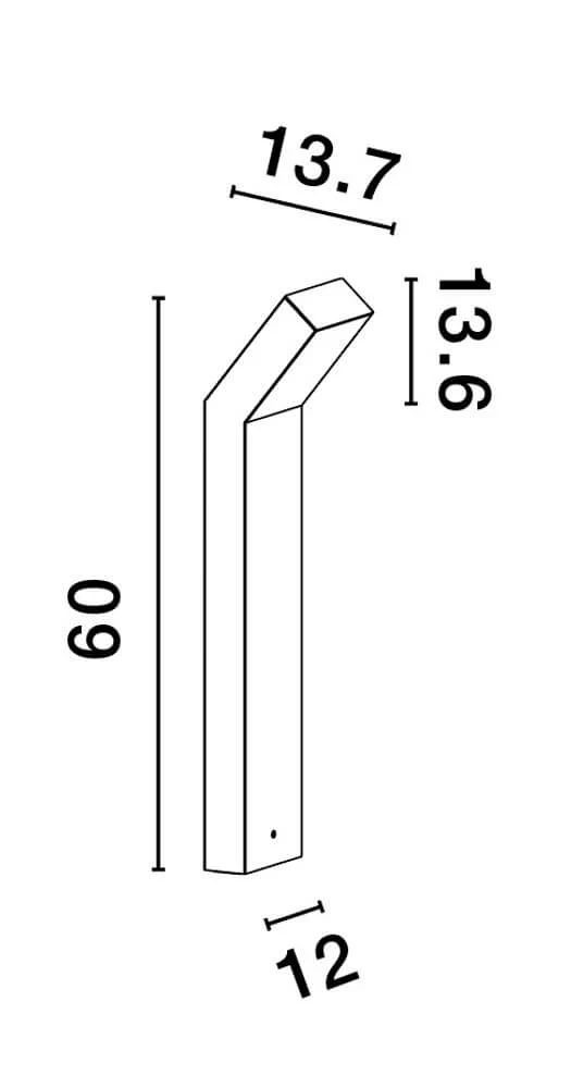 Brigitta LED Außensockelleuchte 3000K Schwarz IP65