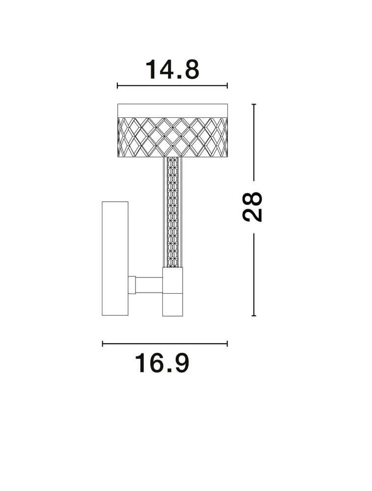 Bion LED Wandleuchte Ø 14,8cm 3000K Gold