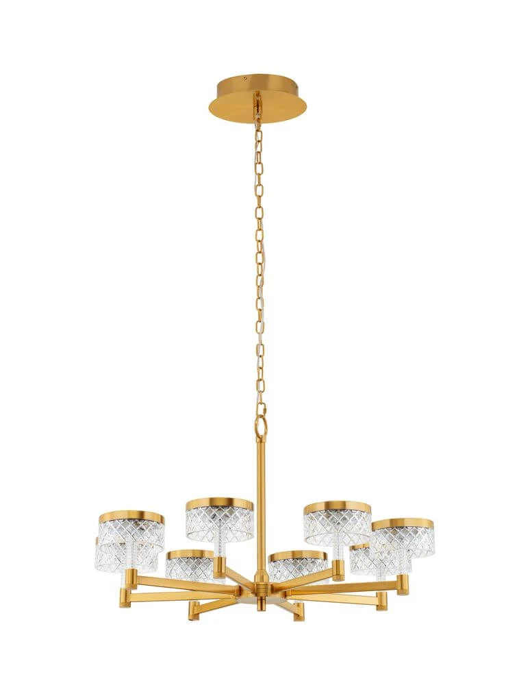 Bion LED Pendelleuchte 8-flammig Ø 80,7cm 3000K Gold