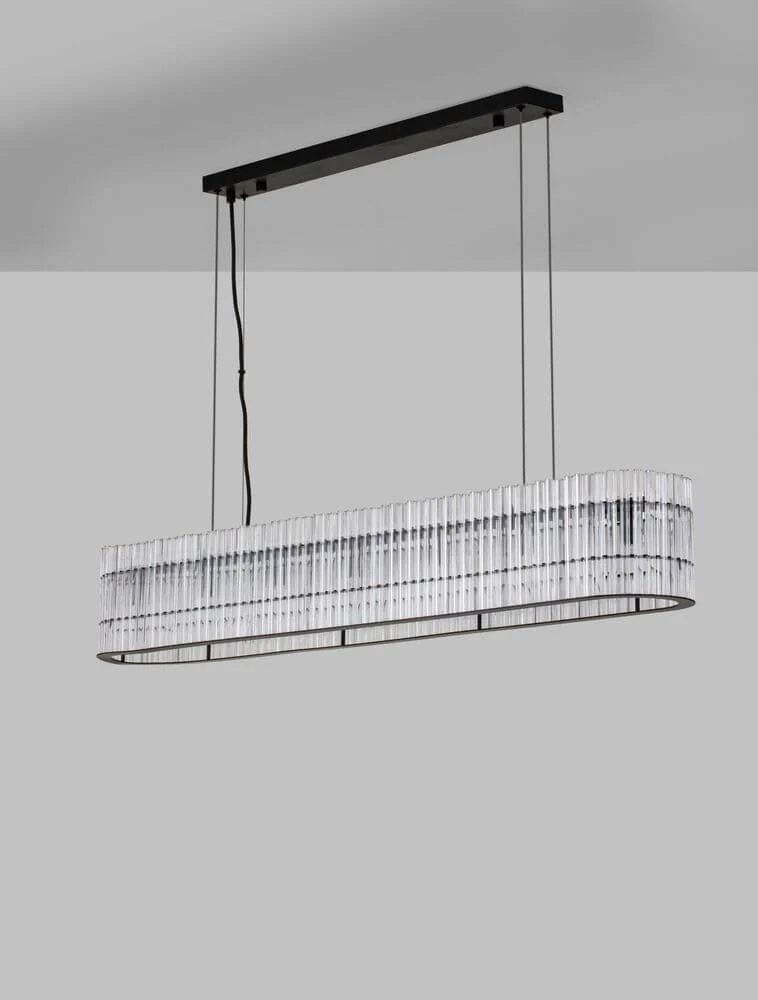 Barok Pendelleuchte 110cm Schwarz