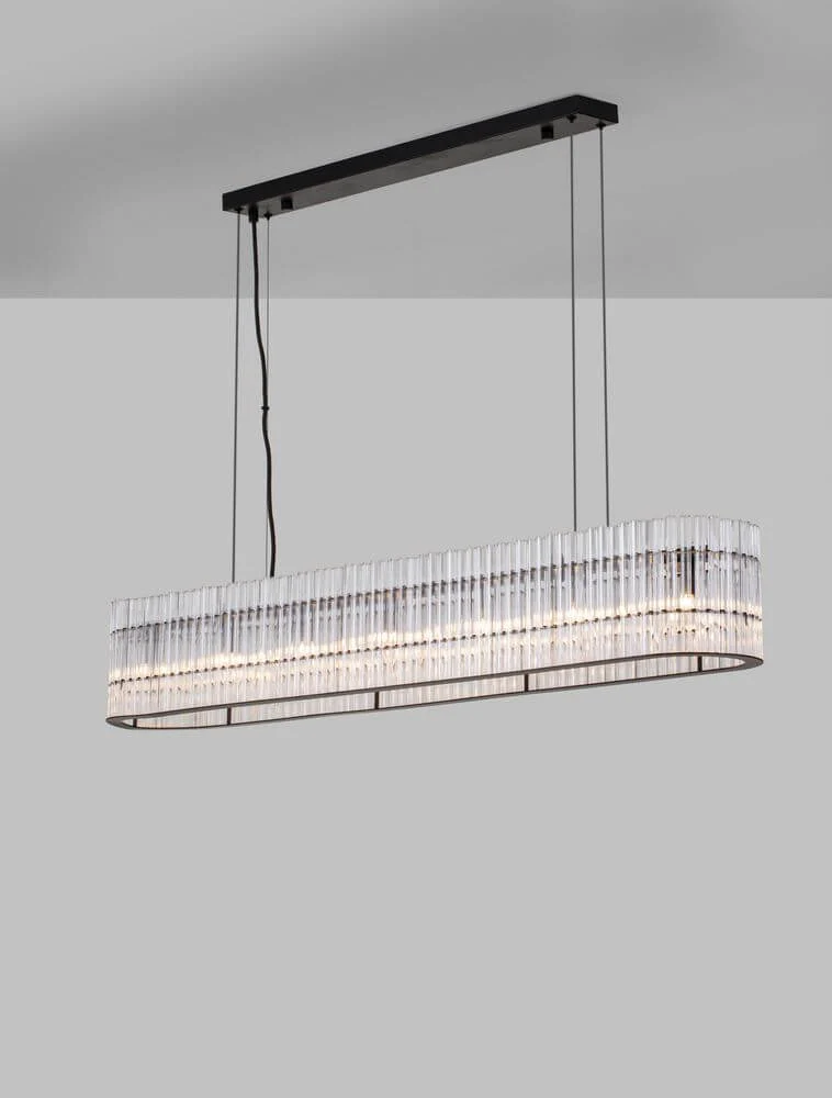 Barok Pendelleuchte 110cm Schwarz