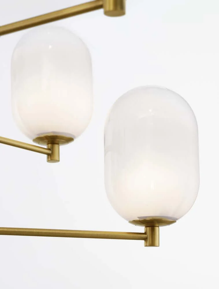 Balor Pendelleuchte 12-flammig Gold, Weiß
