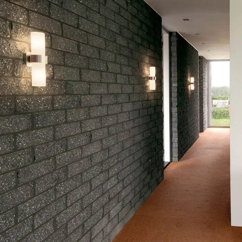 DENA II Wandleuchte alu brushed Glas teilsatiniert 2xE14 max. 40W