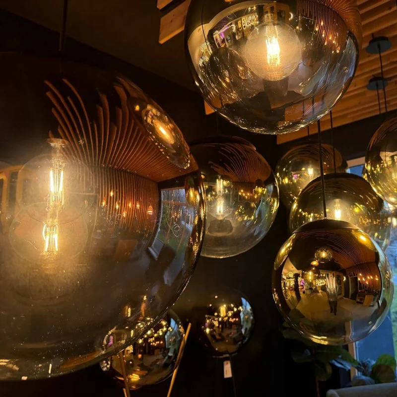 s.luce Orb Esstischleuchte 8-flammig 160cm 2-reihig