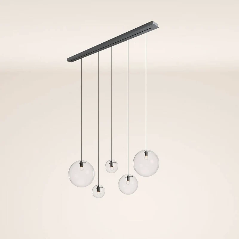 s.luce Orb Esstisch-Hängeleuchte 5-flammig 160cm
