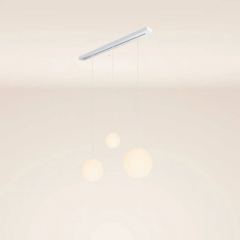 s.luce Orb Esstisch-Hängelampe 3-flammig 120cm Ø 20/30/40
