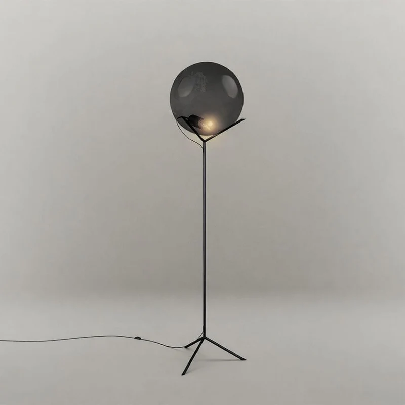 s.luce Stehleuchte Orb Poseidon mit Glaskugel 175cm