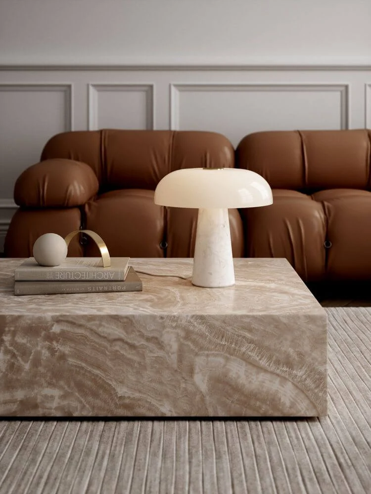 Glossy Marmor Tischlampe