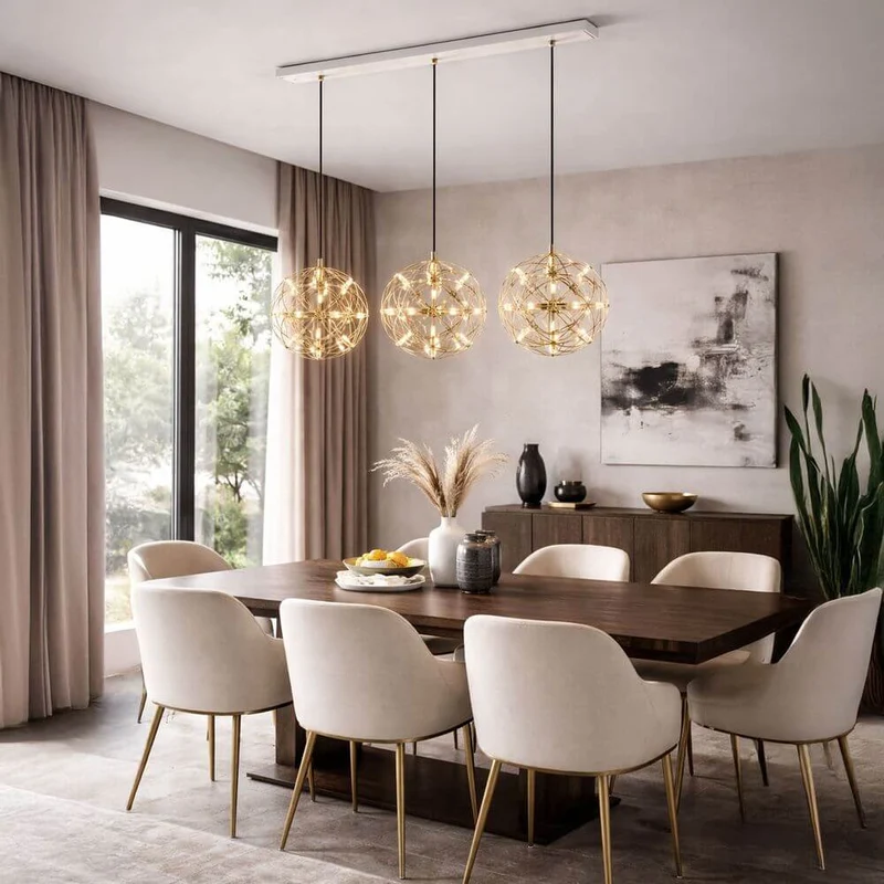 s.luce Atom LED Esstisch-Pendelleuchte 2 bis 5-flammig Balken 120cm