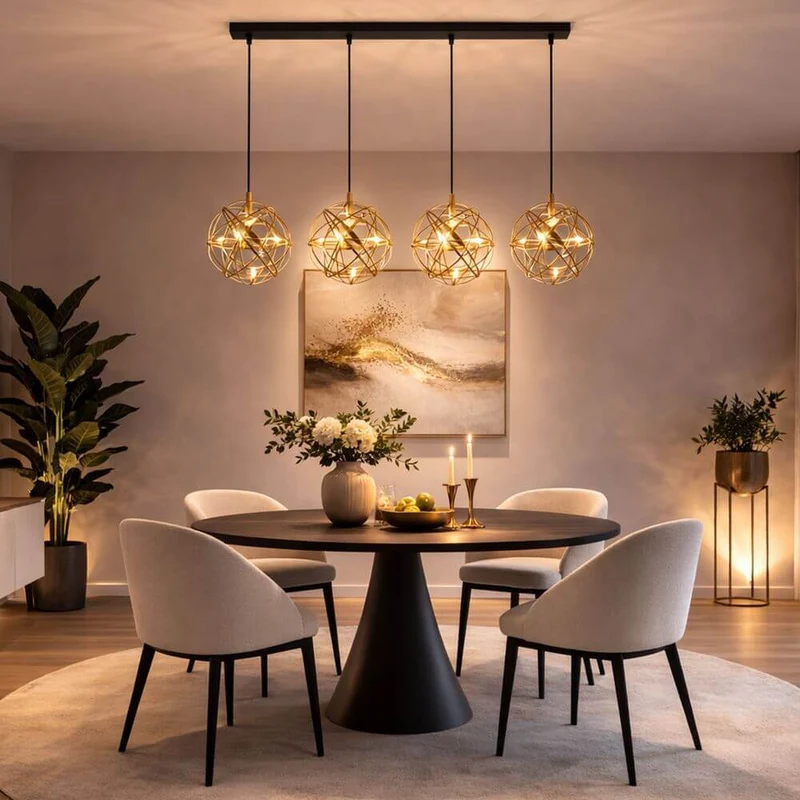 s.luce Atom LED Esstisch-Pendelleuchte 2 bis 5-flammig Balken 120cm