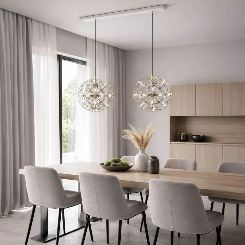 s.luce Atom LED Esstisch-Pendelleuchte 2 bis 5-flammig Balken 120cm
