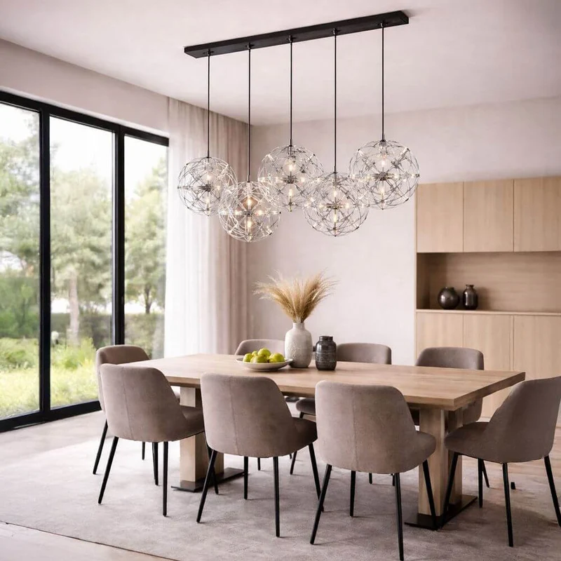 s.luce Atom LED Esstisch-Pendelleuchte 2 bis 5-flammig Balken 120cm