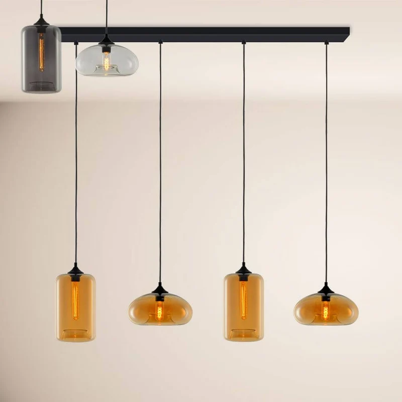 s.luce Cruet Esszimmerlampe 2 bis 5-flammig Balken 160cm