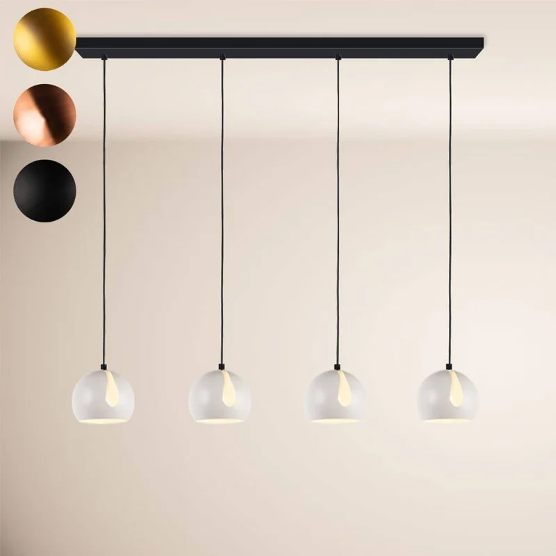 s.luce Ball Metall Esszimmerlampe Kombination Ø 20cm 120cm