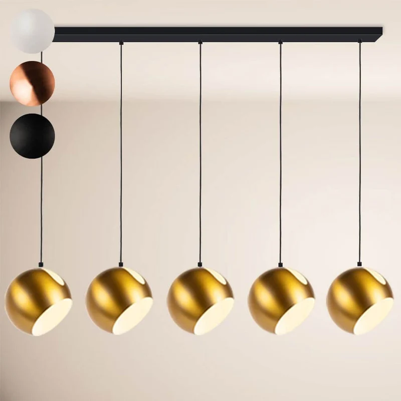s.luce Ball Esstisch-Hängeleuchte Ø 30cm drehbarer Schirm 160cm Baldachin