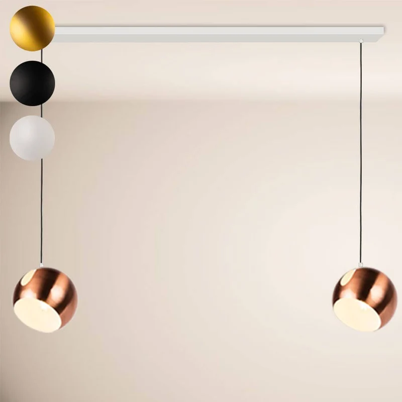 s.luce Ball Esstisch-Hängeleuchte Ø 30cm drehbarer Schirm 160cm Baldachin