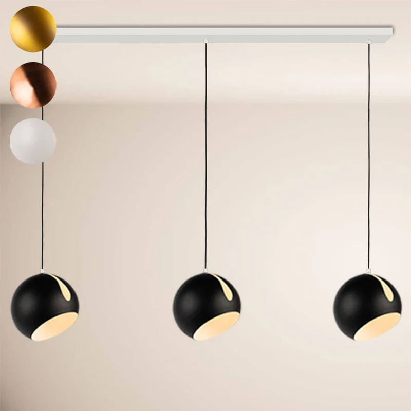 s.luce Ball Esstisch-Hängeleuchte Ø 30cm drehbarer Schirm 160cm Baldachin