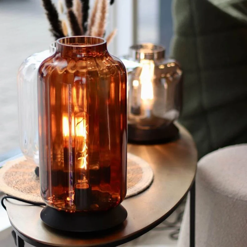 s.luce Velo Glas-Tischleuchte mit Schalter
