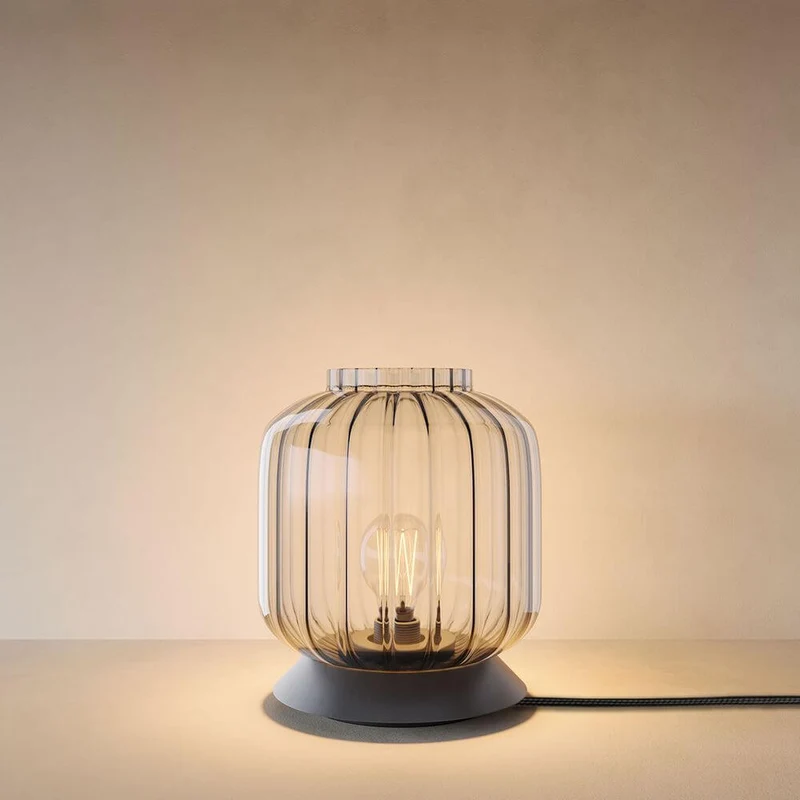 s.luce Velo Glas-Tischleuchte mit Schalter