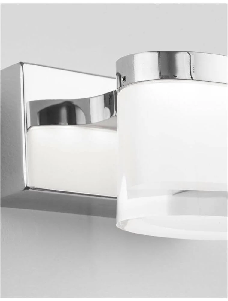 Sabia LED Bad Wandlampe 1 Schirm Chrom IP44