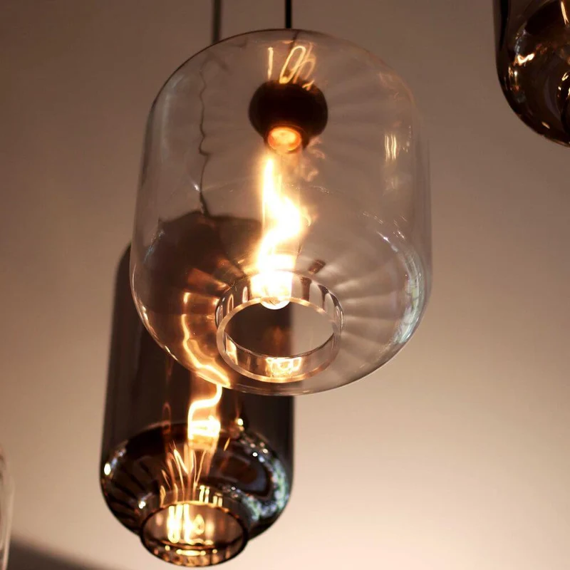 s.luce Velo Glas-Pendelleuchte Aufhängung 150cm Schwarz