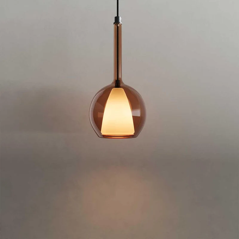 s.luce Belluna Glas-Pendelleuchte 150cm Textilkabel
