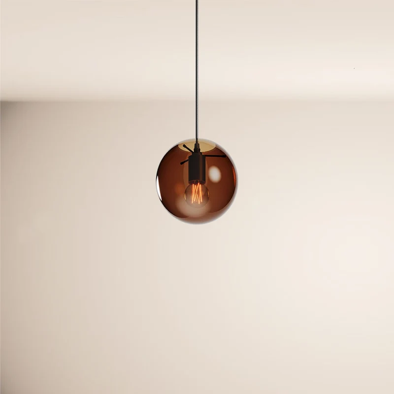 s.luce Orb Glaskugel Galerieleuchte 500cm Aufhängung Schwarz