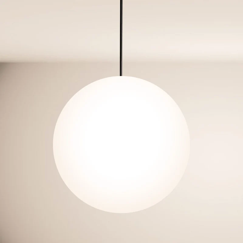 s.luce Orb Glaskugel Galerieleuchte 500cm Aufhängung Schwarz