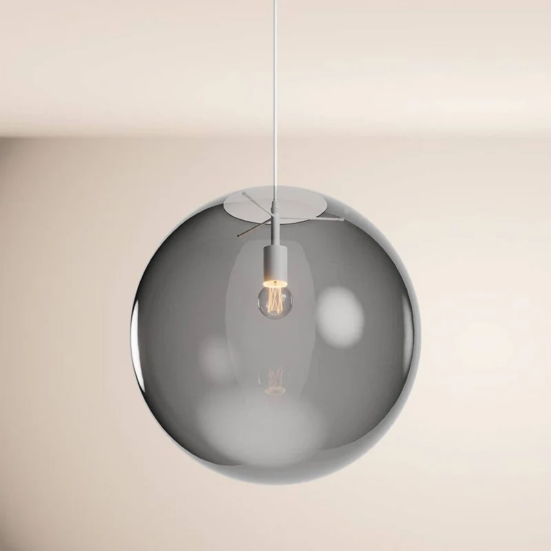 s.luce Orb Glaskugel Galerieleuchte Aufhängung 500cm Weiß