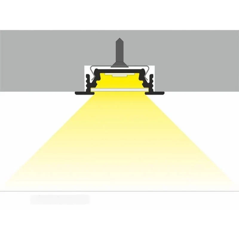 Einbauprofil schmal 200cm Schwarz ohne Abdeckung für LED-Strips