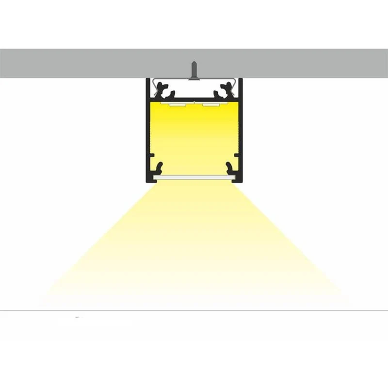 Aufbauprofil tief 200cm Schwarz ohne Abdeckung für LED-Strips