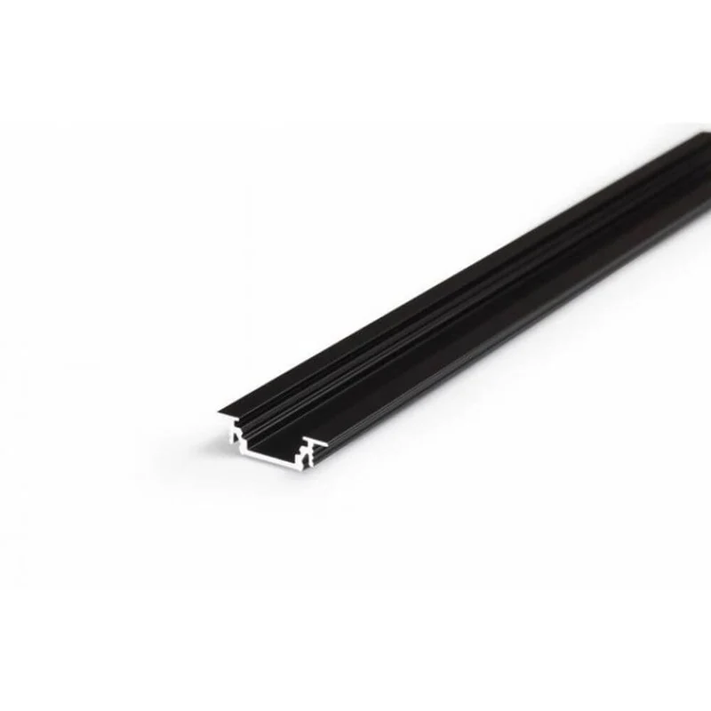 Einbauprofil schmal 200cm Schwarz ohne Abdeckung für LED-Strips
