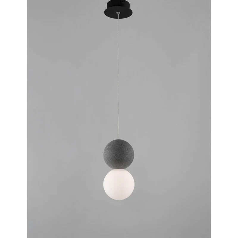 Zero Kugel Hängelampe Beton, Glas