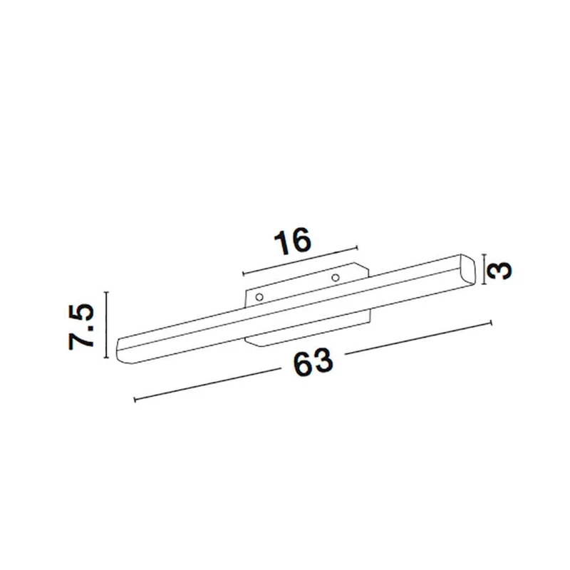 Vanese LED Bad-Wandlampe Acryl, Chrom