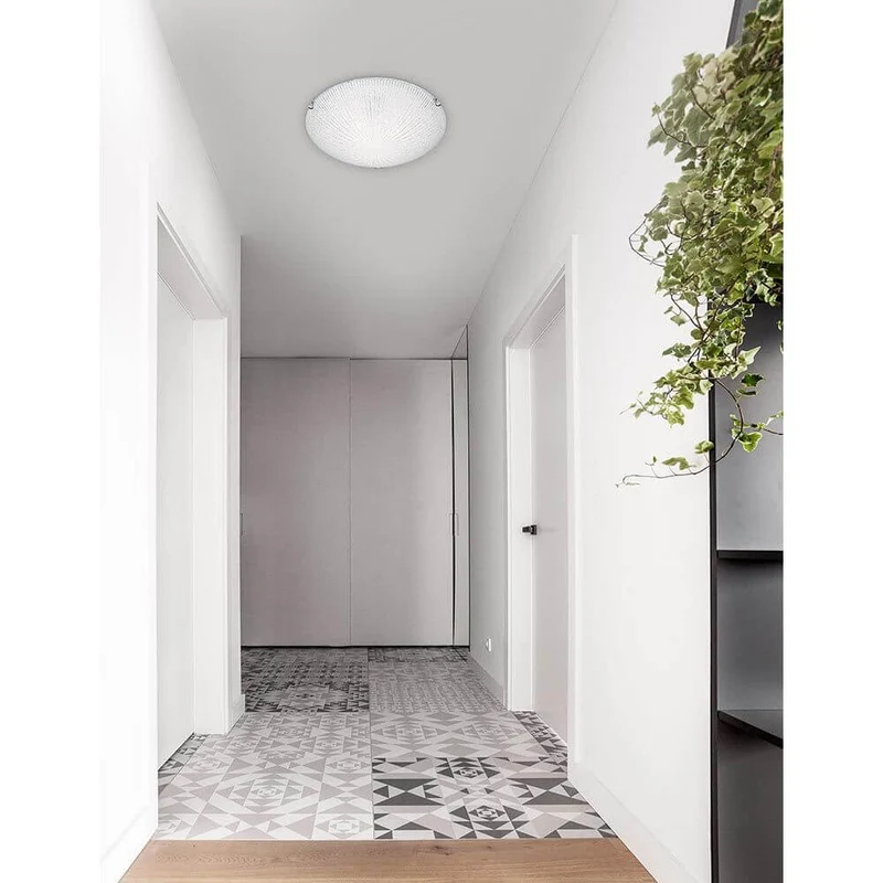 Shell Deckenlampe Chrom Glas Ø 30cm